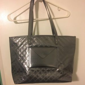 Bath and Body Works Pewter Silver Metallic Tote
